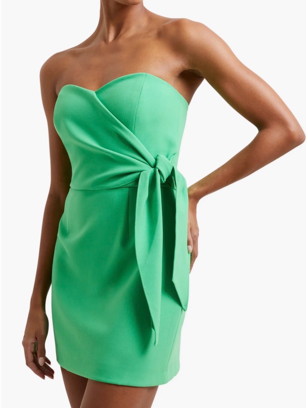 French Connection Whisper Strapless Bow Dress